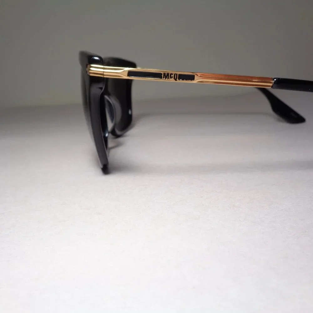 McQ by Alexander McQueen MQ0055S Black Gold New Men's Sunglasses